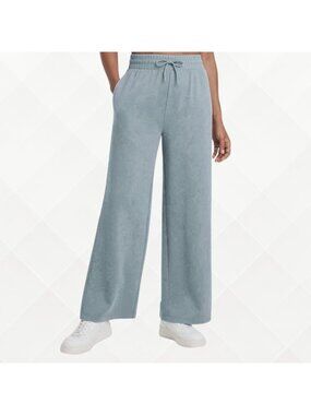 All in Motion Airy Ribbed Pants • Size M • Steel Blue • Wide Leg • WPT-100025